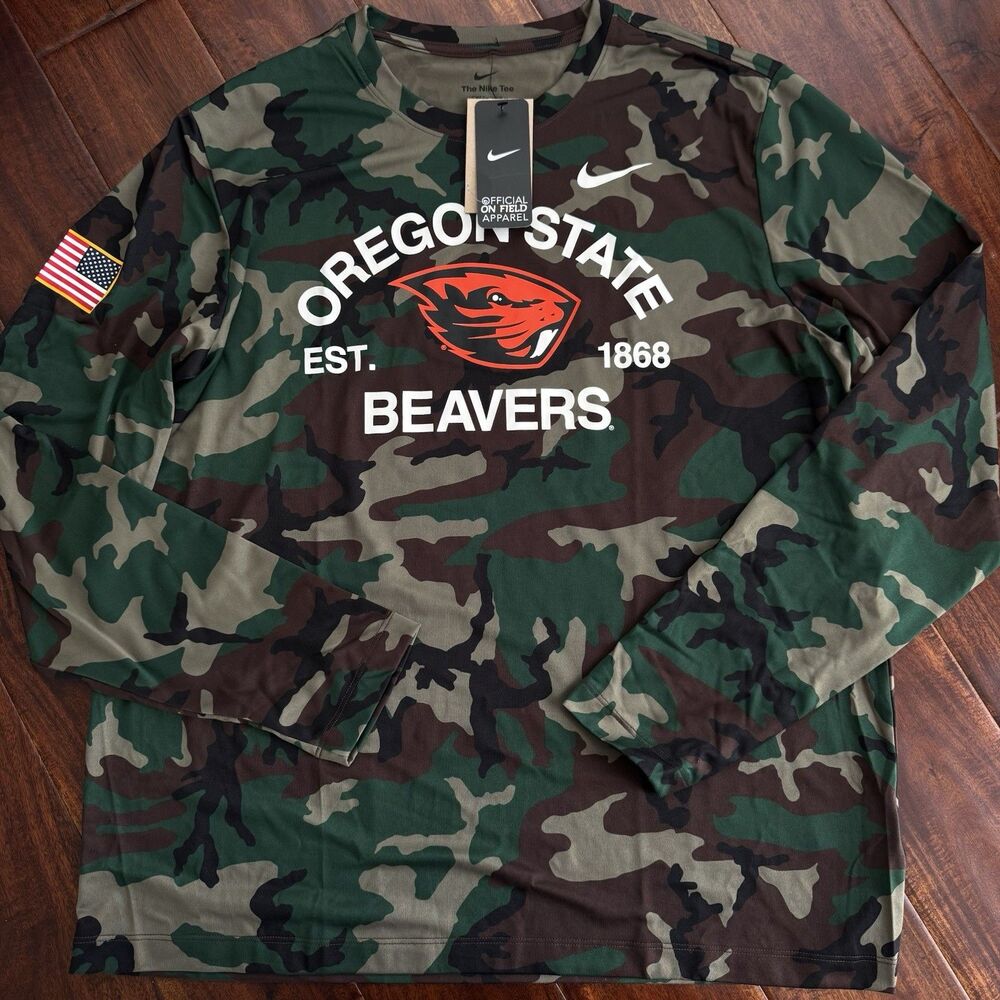 Nike Oregon State Beavers Military Appreciation Camo Long Sleeve Tee